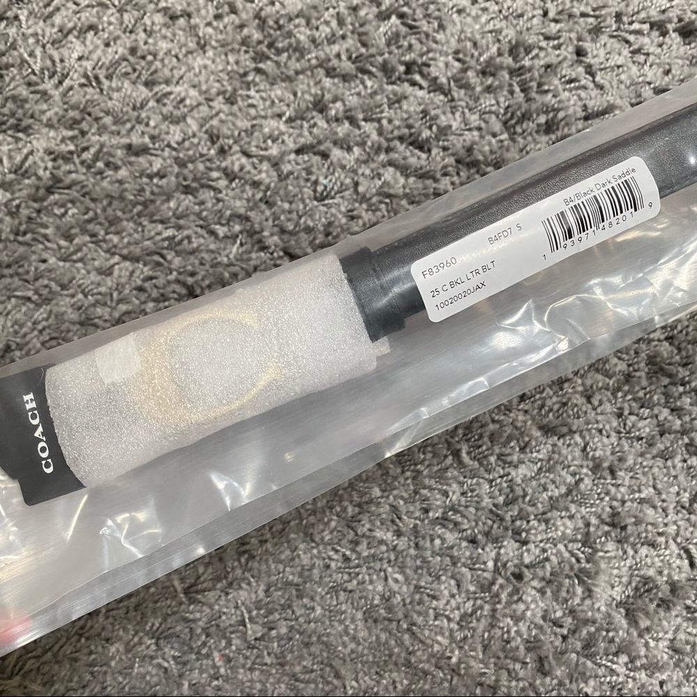 Coach Black Signature 25mm New Belt NWT - Picture 5 of 5